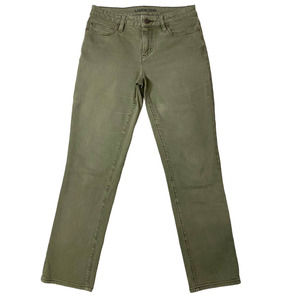 LAND'S END Olive Green Jeans Size 4 Petite